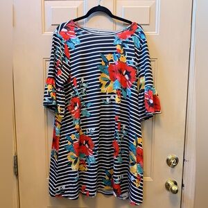 Tickled Teal Blue and Gray Top